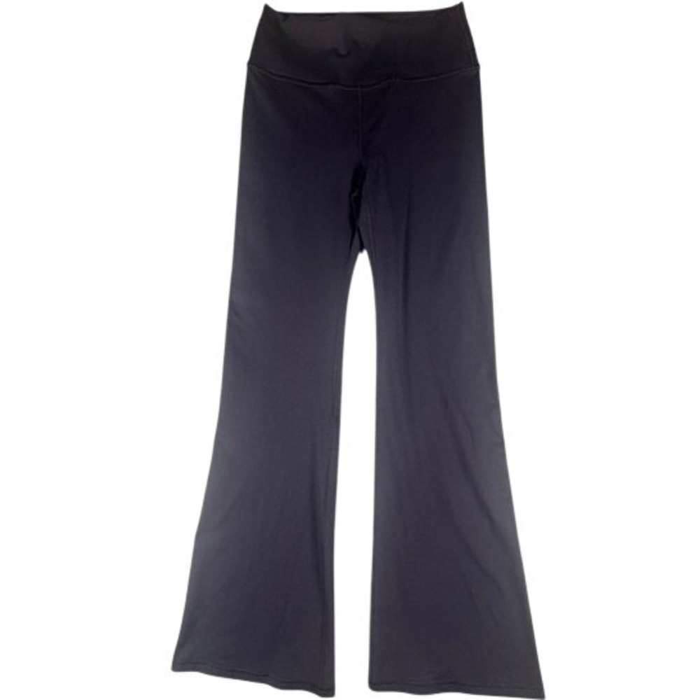 Fabletics Pants Womens M PowerHold High Waisted Flare Leg Black Yoga Leggings